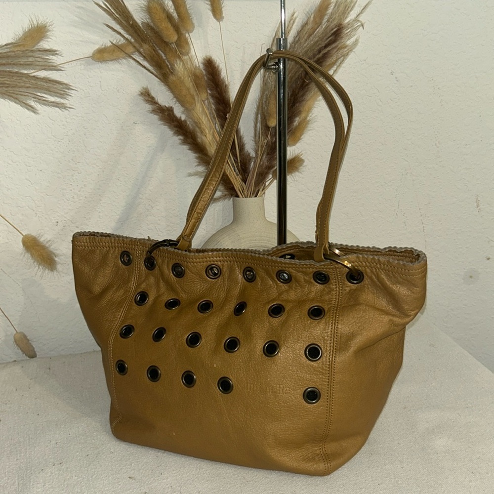 MIT MITTE Brown Leather Tote Bag - Picture 1 of 11